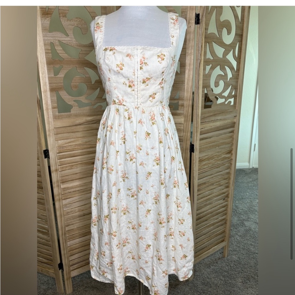Reformation Tagliatelle Linen Dress in Mildred Size 4 - Picture 5 of 8